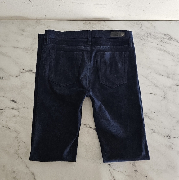 Adriano Goldschmied 100% Lamb Suede Midrise Super Skinny Ankle Blue Jeans 27 NWT - Picture 6 of 8